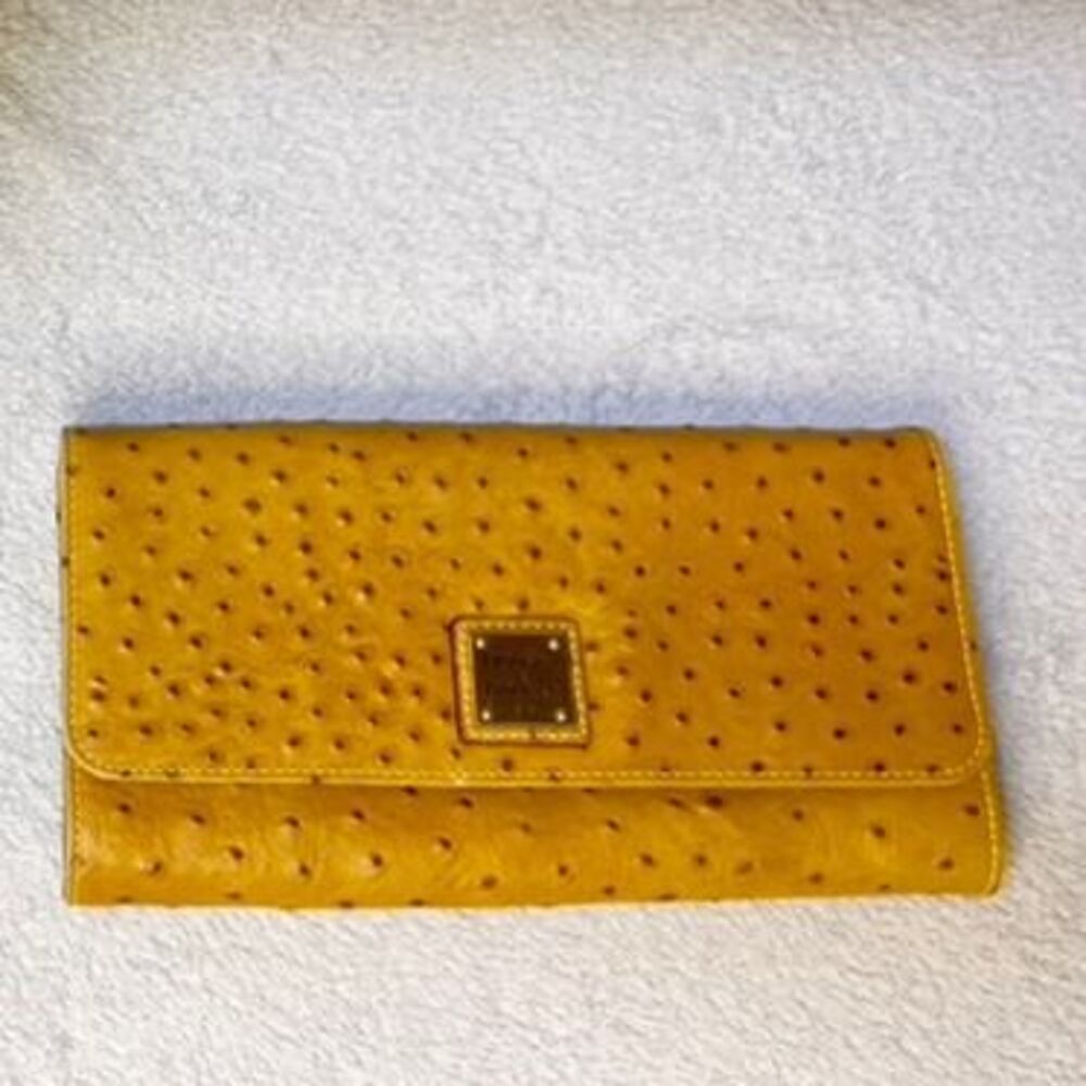 Dooney & Bourke Ostrich Collection crossbody clutch